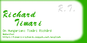 richard timari business card
